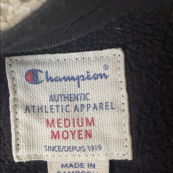 Champion Sweatshirt Medium Black - Picture 2 of 2